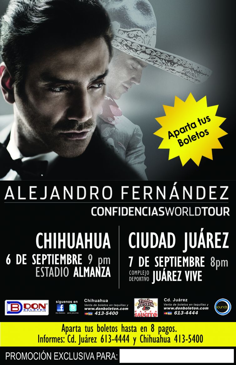 Image of the National Tour of Alejandro Fernandez